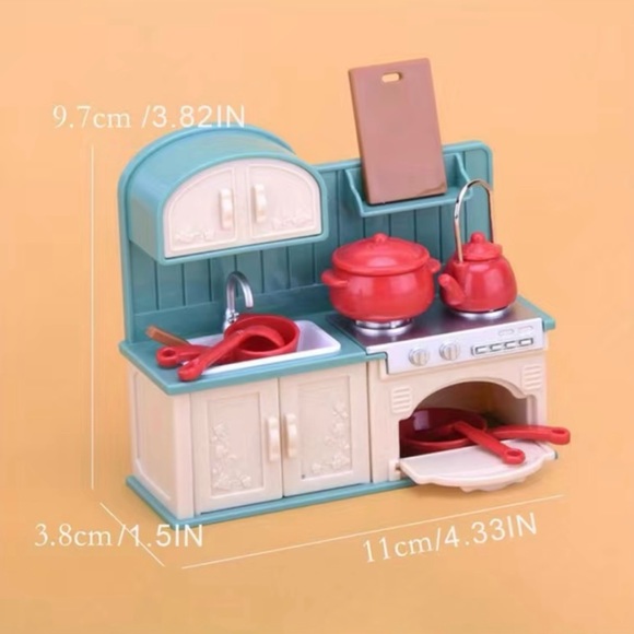 Kitchen Set For Little Dolls, Critters, Peppa Pig 🐷 - Picture 13 of 16